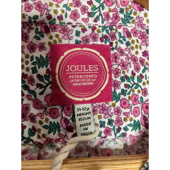 Joules Girls 11-12 Years 1/2 Button Long Sleeve Floral Blouse - Picture 5 of 9